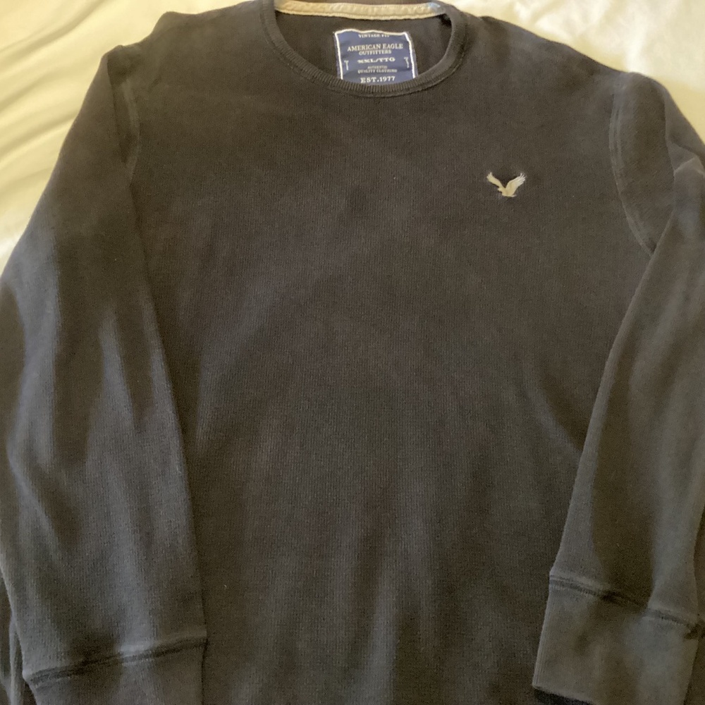 Men’s American Eagle Outfitters Black Pullover Shirt Size XXL/TTG